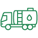 fuel truck green icon